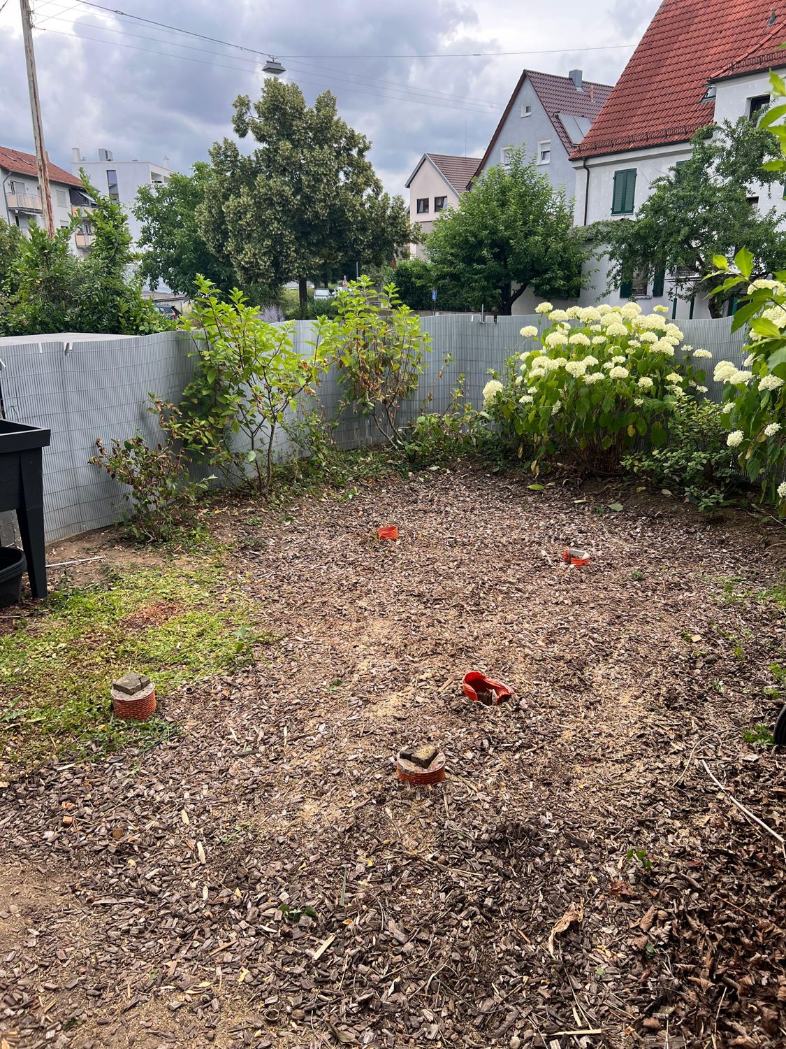 Garten nach der Entrümpelung